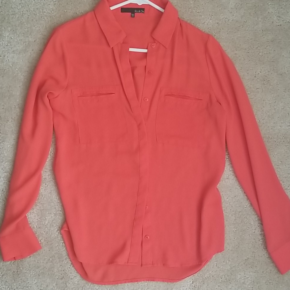 Ro & De Orange Blouse